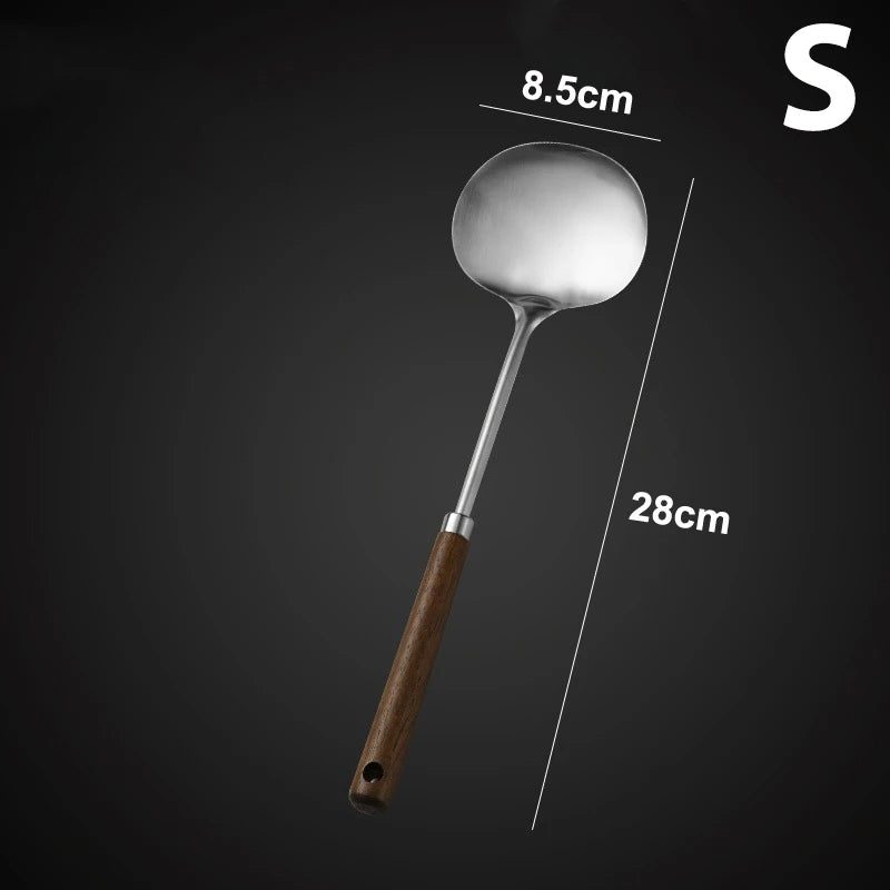CC11Stainless Steel Spatula Non Slip Mushhead Cooking Shovel Long Qme S