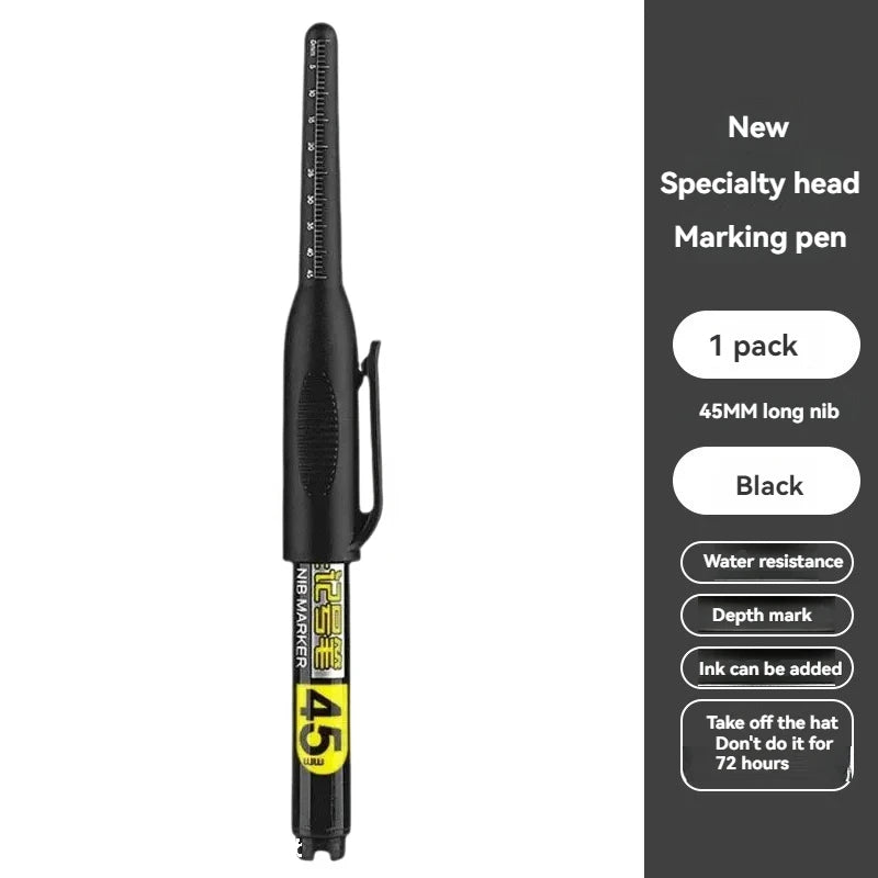 Black Blue White Ink Waterproof Deep Hole Marker Pens Long Nib Head