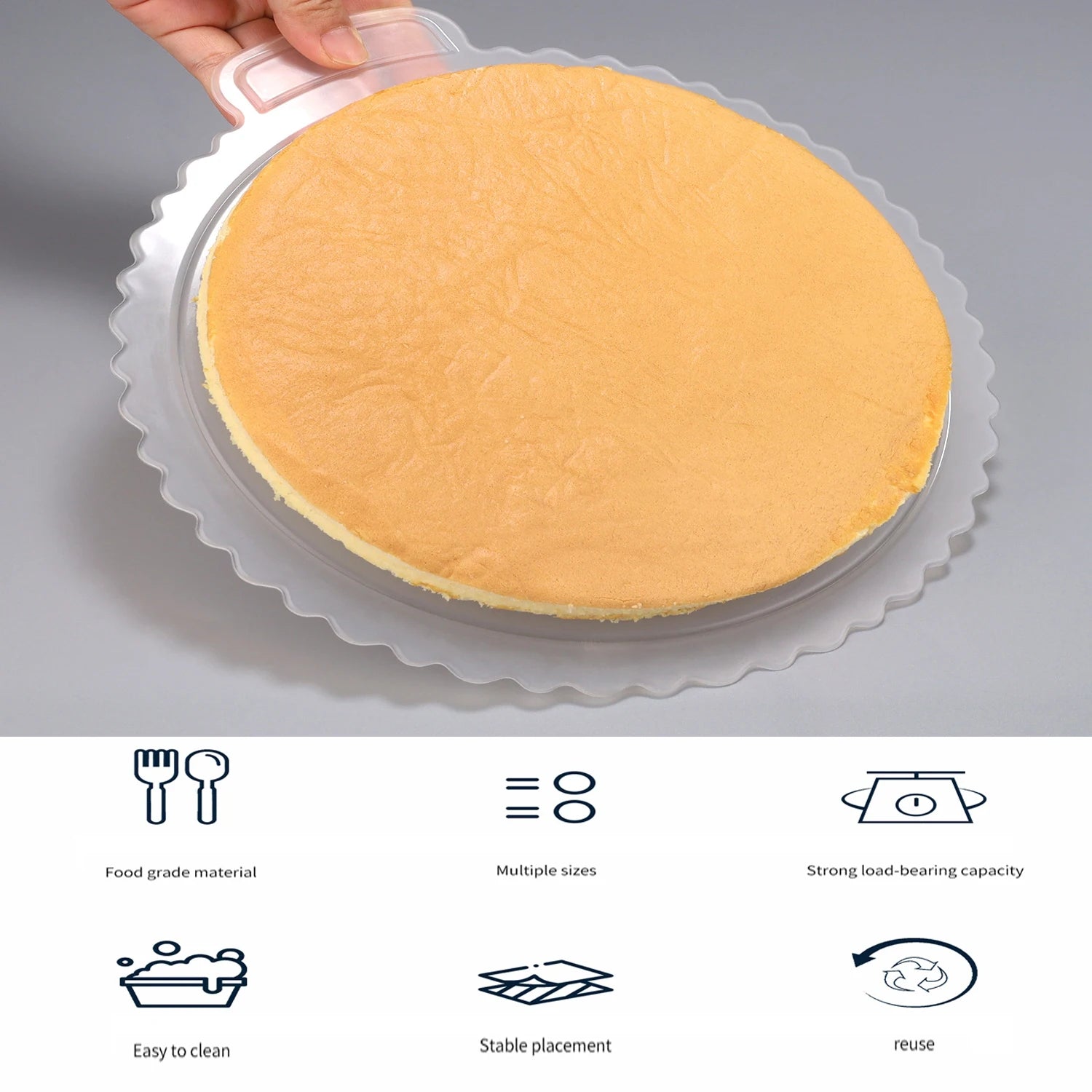 2-in-1 Baking Tool Set Icing Spatula & Circle Pastry Mat for Cake Decorating, Baking Prep Qme