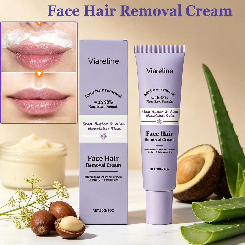 Face Hair Removal Cream Gentle Painless Facial Depilatory Remove Upper Lip Chin Sideburns Hair Non-irritating Nourish Skin Care Qme