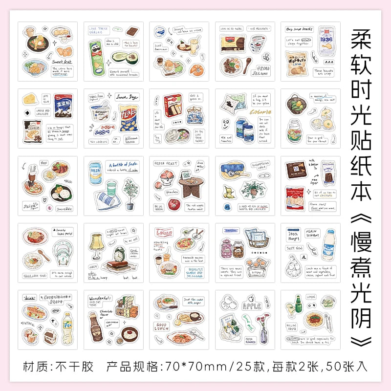 50 pcs Ins Magazine Sticker Book Washi Paper Journal Stickers Material DIY Decoration Memo Pad Scrapbooking Supplies Stationery Qme B