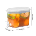 bin Fridge Drink Dispenser Water Jugs Fruit Teapot Lemonade Bucket 2.8L Large Capacity Iced Beverage Dispensers for Kitchen Home Qme White