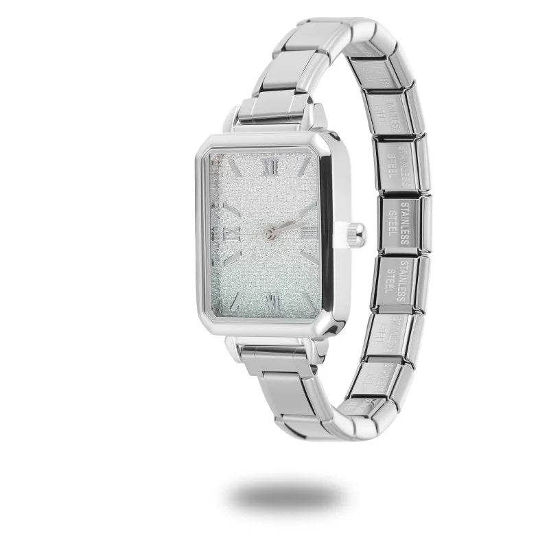 Wholesale 2026 Stainless Steel Watch Head Bracelet 9mm DIY Italian Charm Fashion High Quality Women Men's Premium Square Watches Qme Style 26