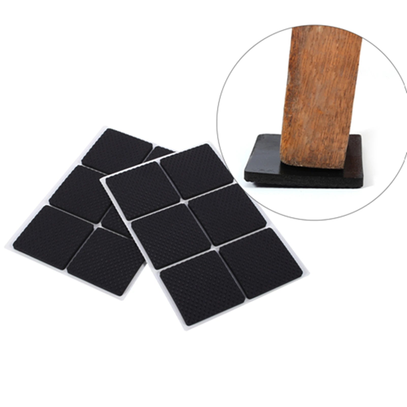 12Pcs Rubber Feet Pads Black NOn slip Self Adhesive Floor Protectors Furniture Sofa Table Chair Rubber Feet Pads Qme