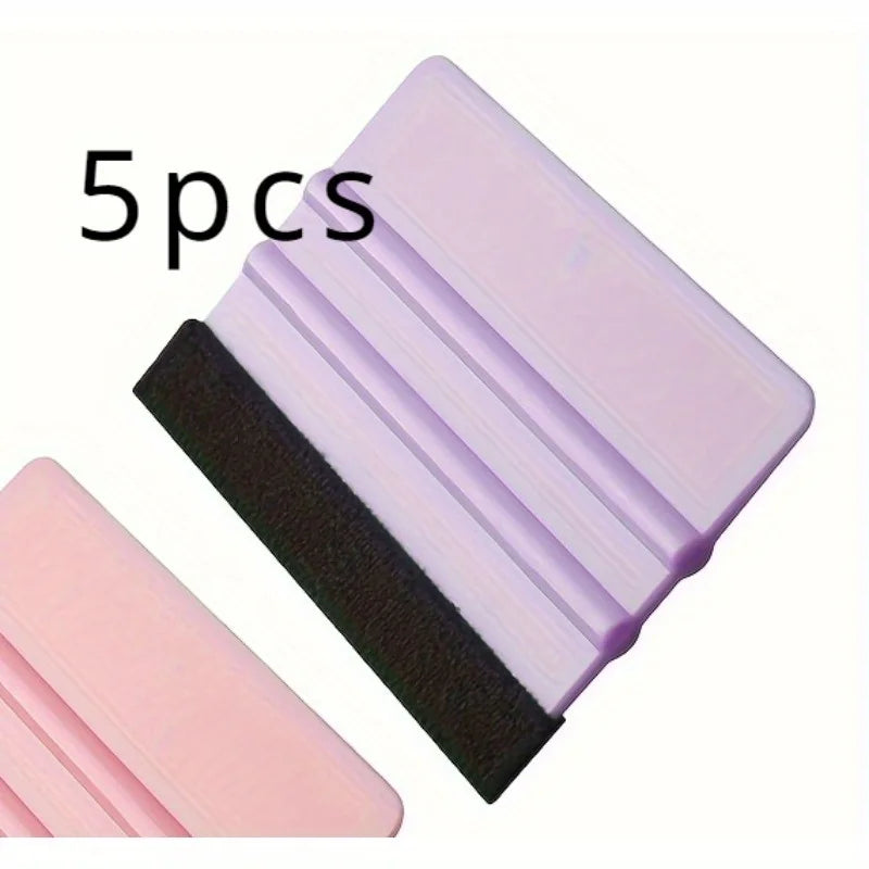 5pcs Purple And Teal Squeegee, Squeegees for Vinyl Purple And Coral, Vinyl Squeegee Tools Vinyl for Crafting Vinyl Application Qme Purple