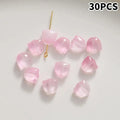 DIY Lampwork Beads 30Pcs Multicolor Glass Flower Beads for Jewelry Making Handmade Accessories Supplies Qme A9