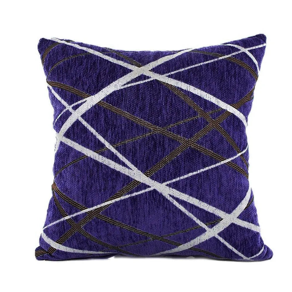 Stylish Polyester Cushion Cover Sofa Throw Pillow Case Home Decor Square Fashionable Classic Style Pillow Cover Qme Blue