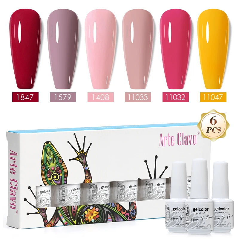 Arte Clavo Colourful Box Nail Gel Polish Semi Permanent UV Led Qme ZH57