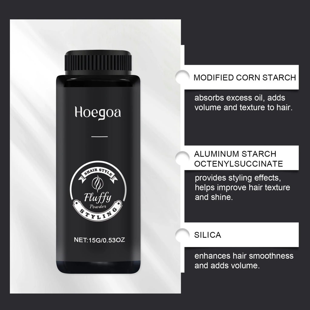 Matte Hair Styling Fluffy Hair Powder Volume Texturizing Fiber Build Up Oil Control & Thicker Looking Hair Finish for Men Women Qme