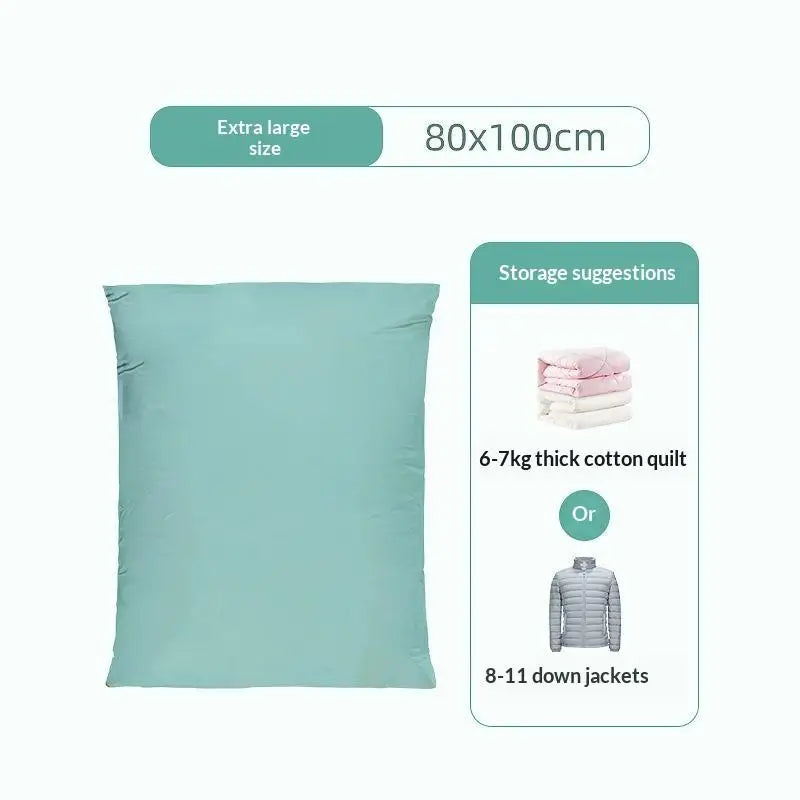 No Pump Design Vacuum Compression Storage Bags Extra Large For Clothes Blankets Bedding Bedroom Storage Qme A4