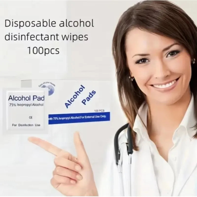 Disposable disinfection car interior cleaning wound treatment essential for home, 75% alcohol disinfection cotton paper Qme