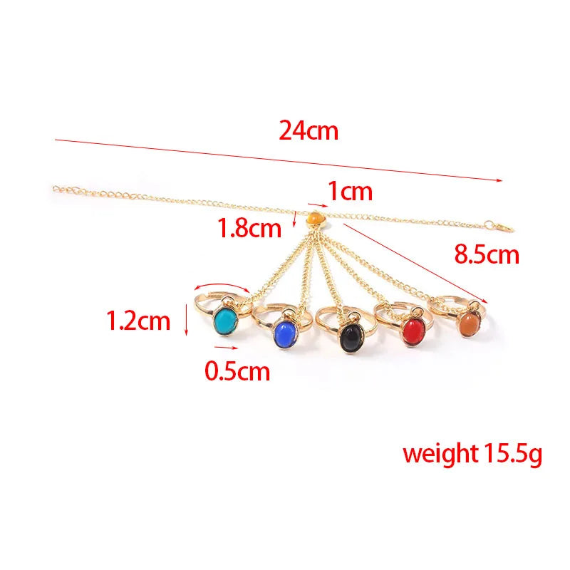 Anime Tanos Infinite Power Gem Bracelet Gloves Men's Women's Punk Gothic Ring Bracelet Street Fashion Jewelry Accessories Qme