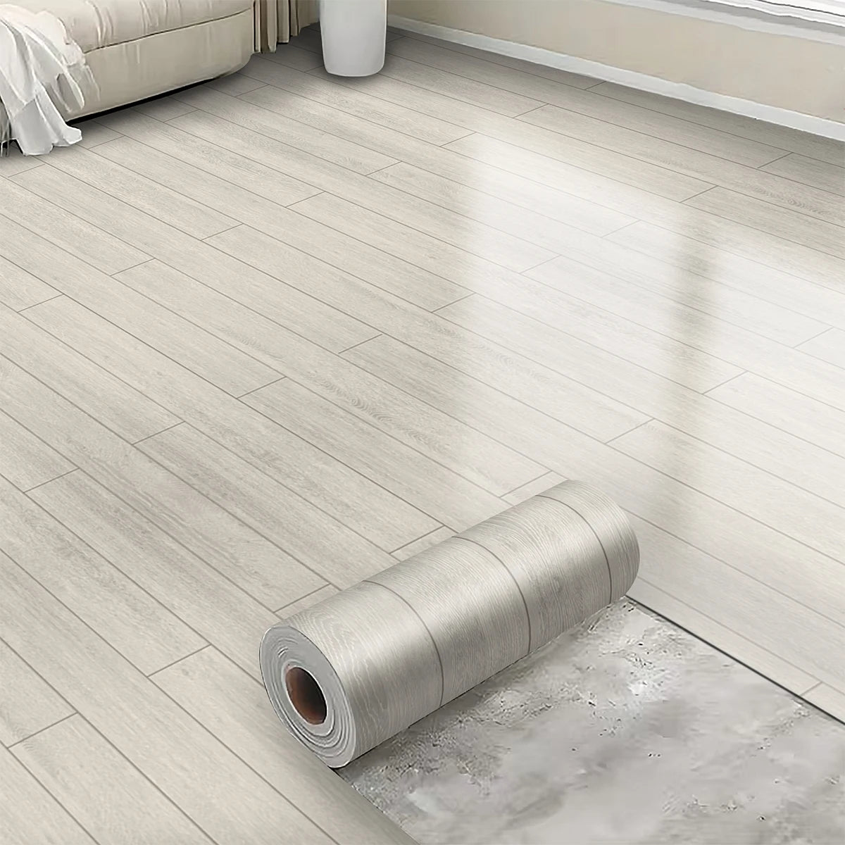 Self-adhesive Waterproof Solid Floor Stickers Suitable Living Rooms Qme