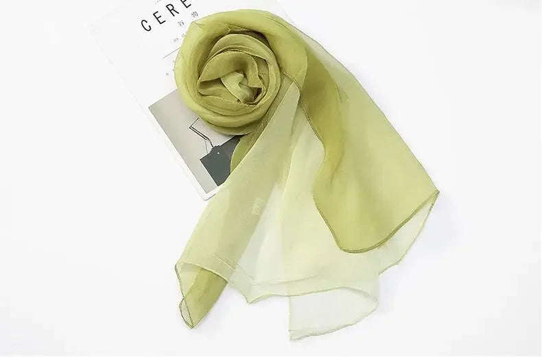 160*50cm Gradient Fashion Chiffon Scarf Women's Long Wraps and Shawls Lady Spring Autumn Scarves Bandana Hijab Stoles Qme GN