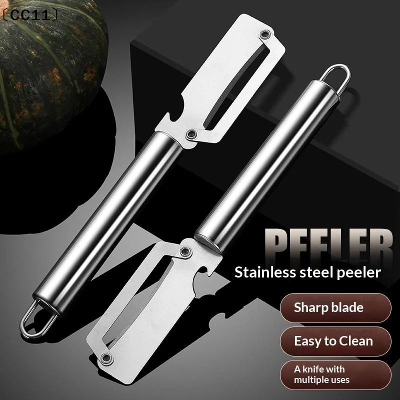 Stainless Steel Flat Edge Peeler Potato Slicer Knife Watermelon Melon Qme Default Title