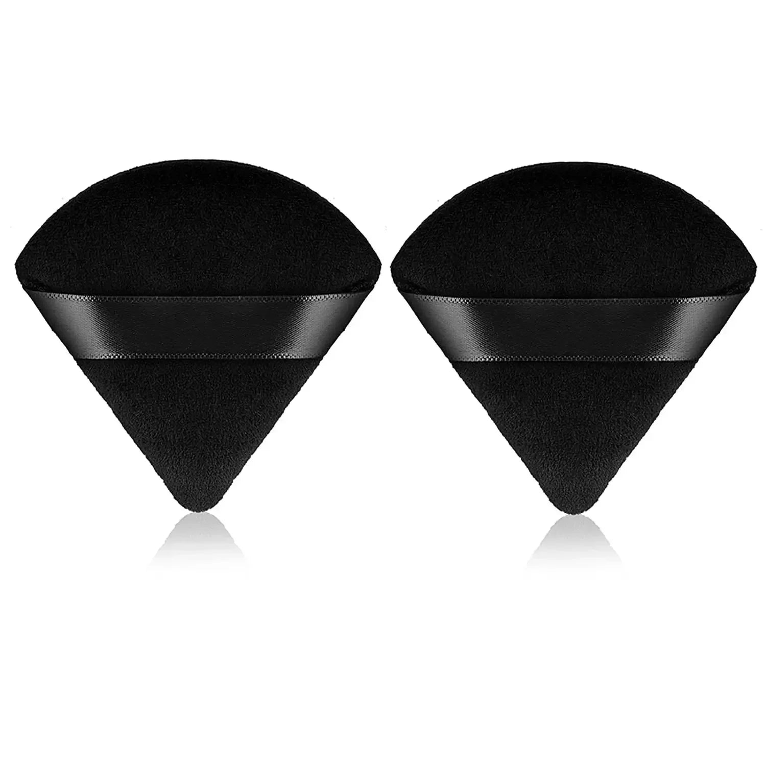  Soft Makeup Puff Hypoallergenic Precision Sponges Foundation Concealer Cruelty-free Finger Sponge Puff Beauty Makeup Tools Qme 2pcs-Black