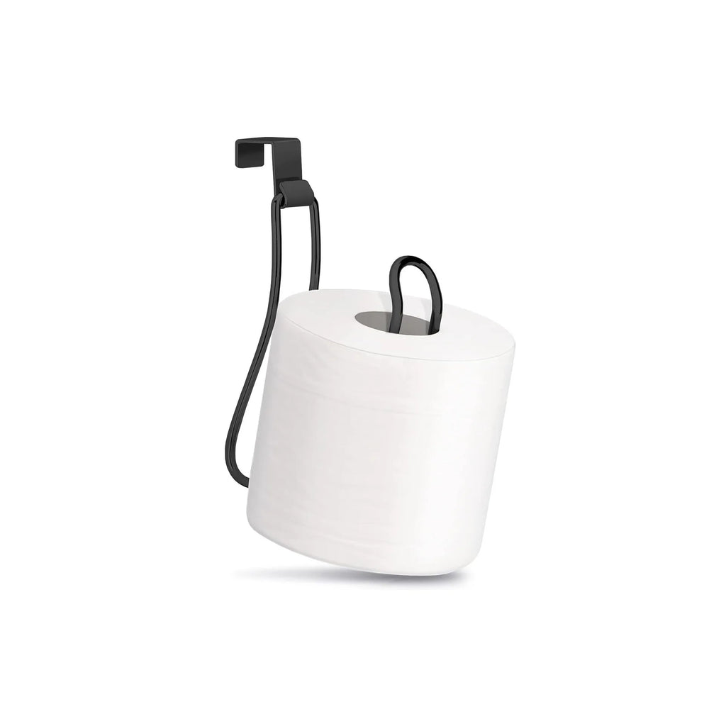 Iron Toilet Paper Holder Roll Bathroom Wall Mounted Tissue Qme black