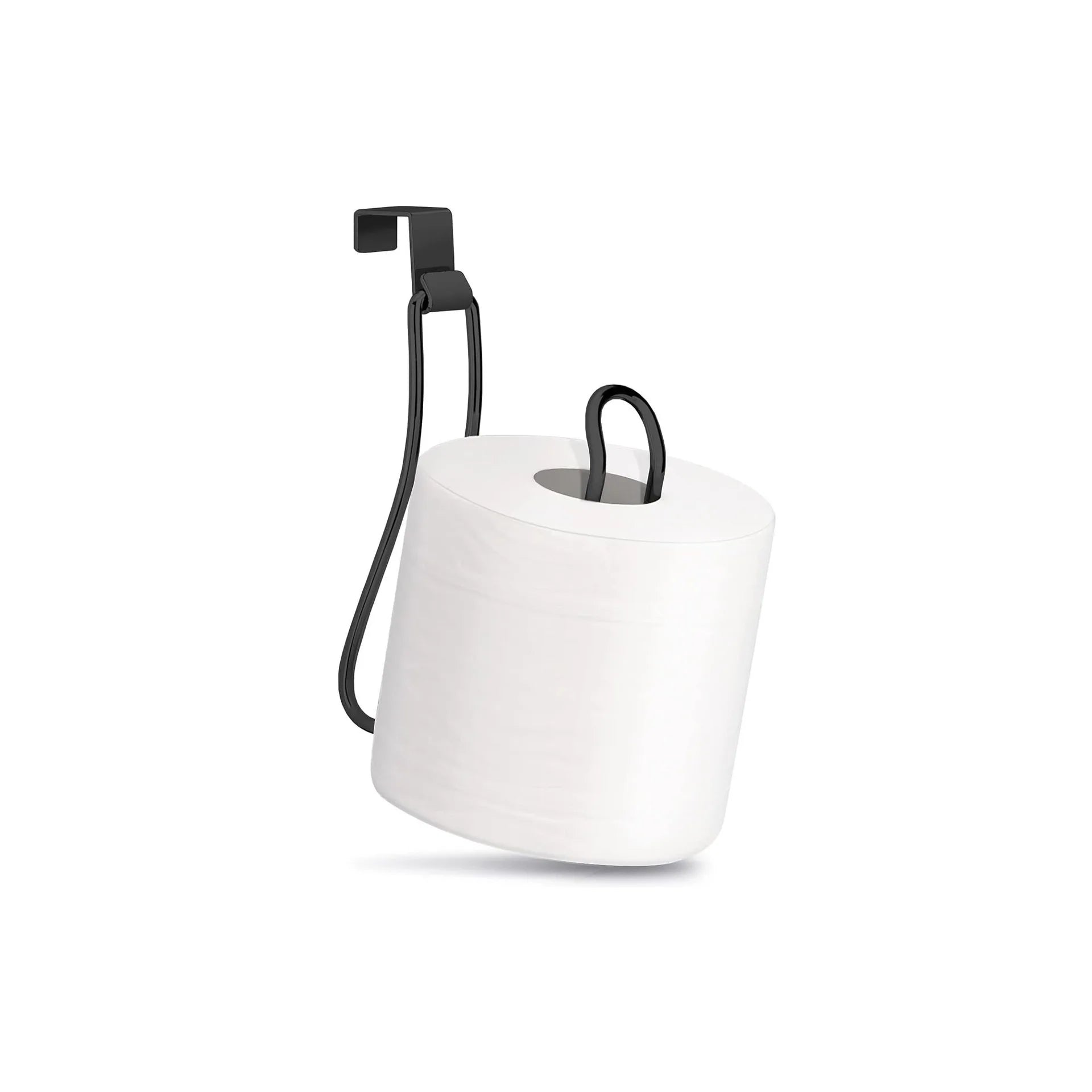 Iron Toilet Paper Holder Roll Bathroom Wall Mounted Tissue Qme black