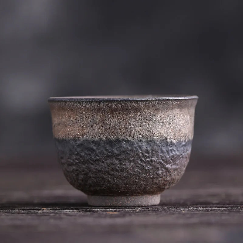 Handmade Coarse Pottery Master Cup Vintage Kiln-changed Tea Tasting Qme <200ml 60ml 2