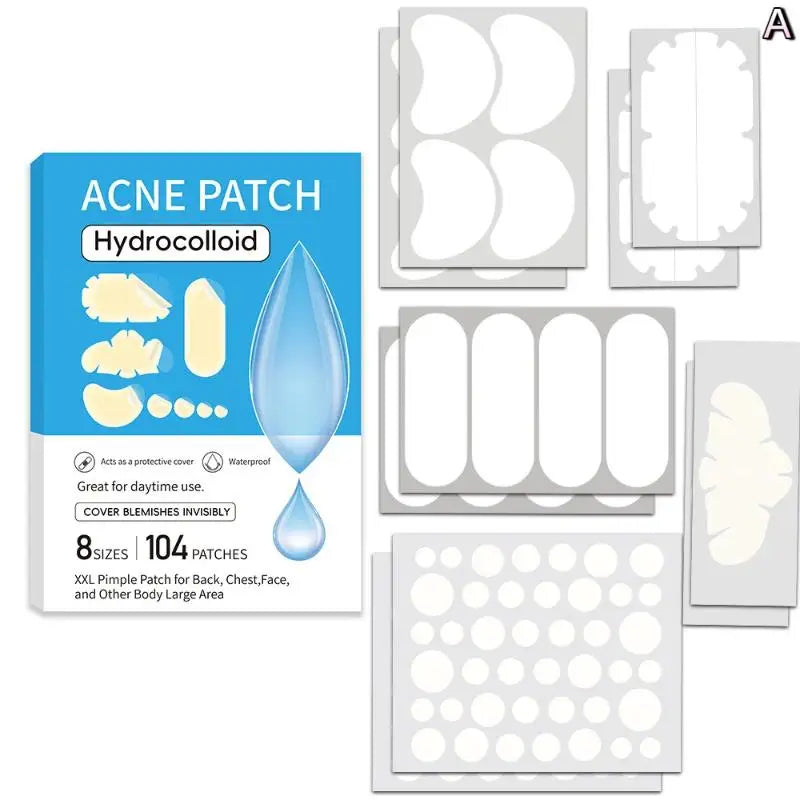 Hydrocolloid Acne Patches Multi-shape Invisible Bulk-pack Facial Body Qme A