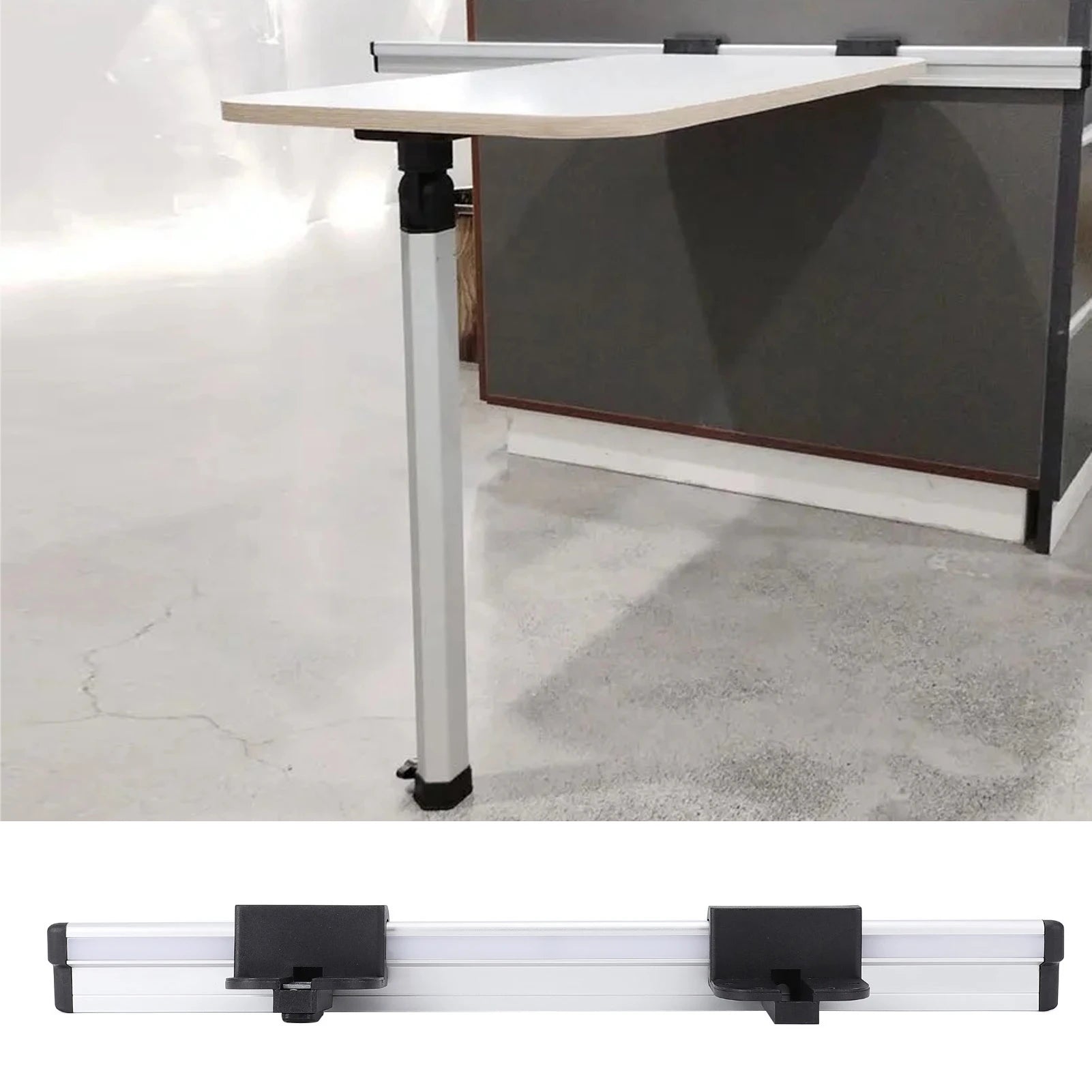 RV Table Wall Mount Bracket RV Table Rail Stable Support Enduring 20in Versatile Aluminum Alloy with Buckles for Motorhome Qme