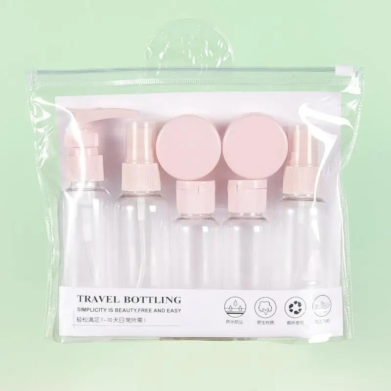 Multipurpose Leak Proof Refillable Bottles Toiletries Travel Qme Pink