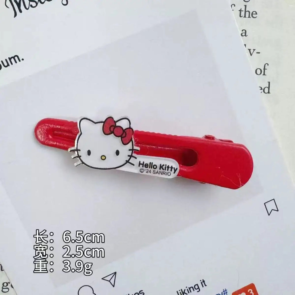 Hello Kitty Cartoon Hair Clips Cute Hair Accessories for Students Versatile Hair Clips and Headpieces Qme 3