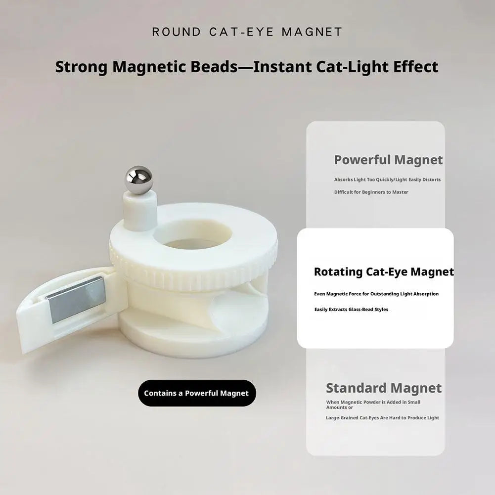 Rotating Cat Eye Magnet Nails Automatic Glass Bead Nail Spinner Qme
