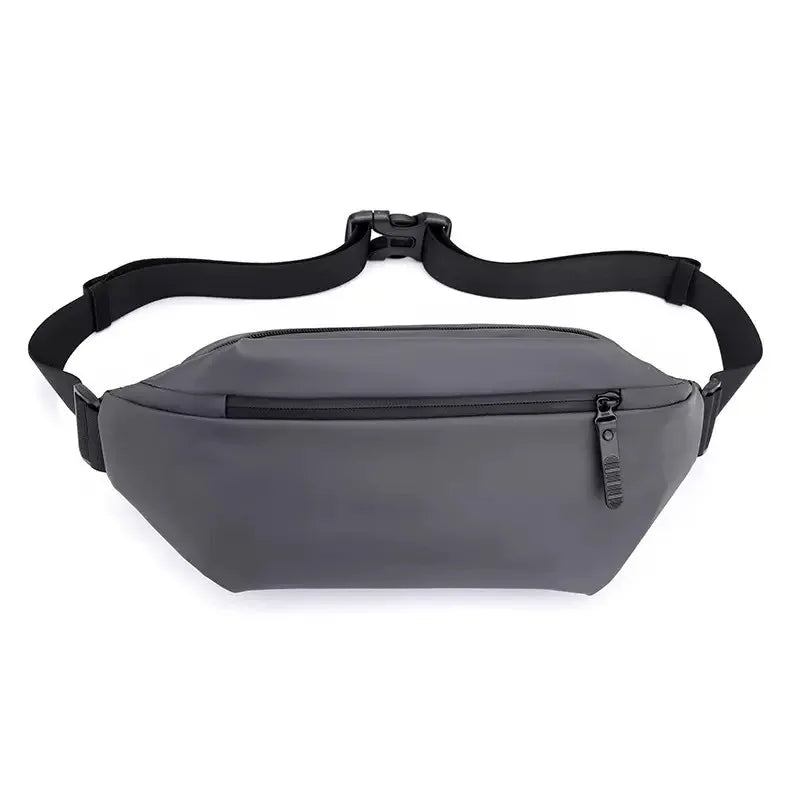 Men's Outdoor Multi-functional Crossbody Bag Breathable Business Qme GRAY