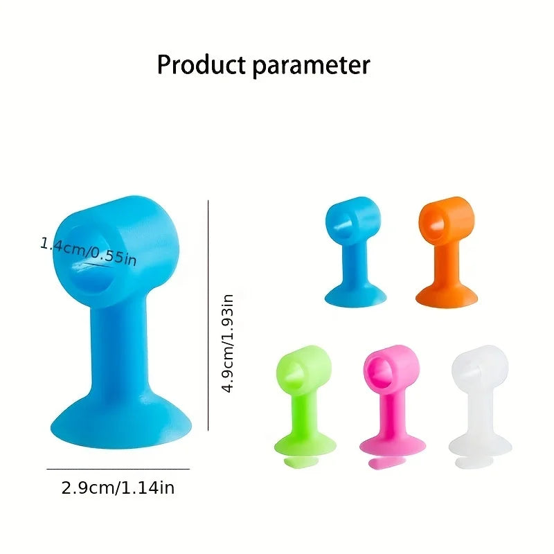 1 Installation door suction wall protective sticker Collision pad Toilet door suction Bedroom door back door suction suction Qme