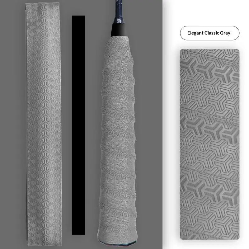 Badminton Hand Rubber Anti-slip Racket Grip Sport Overgrip Tape Qme Gray