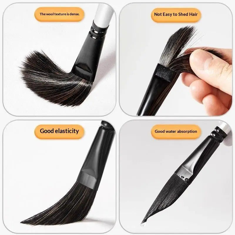 Art Paint Brush Shaped Gouache Pen Nylon Hair Fine Detailing Qme