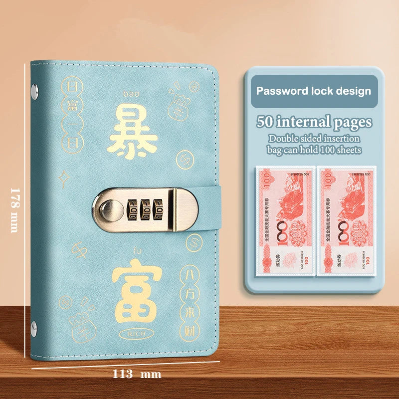 Banknote Storage Book Made Of PU Material, Can Hold 100 Banknotes, With Banknote Photos, Stamps, Bank Card Storage Book Qme P