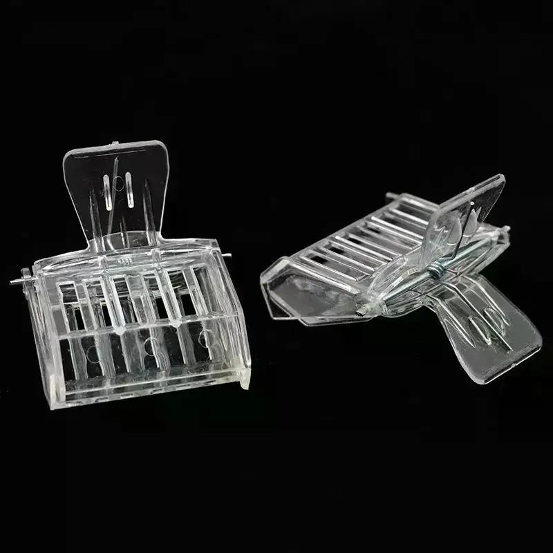 3/5 Transparent Clip-on Bee Cages, Plastic Clips, Queen Cages, Bee Catchers, Beekeeping Tools Qme