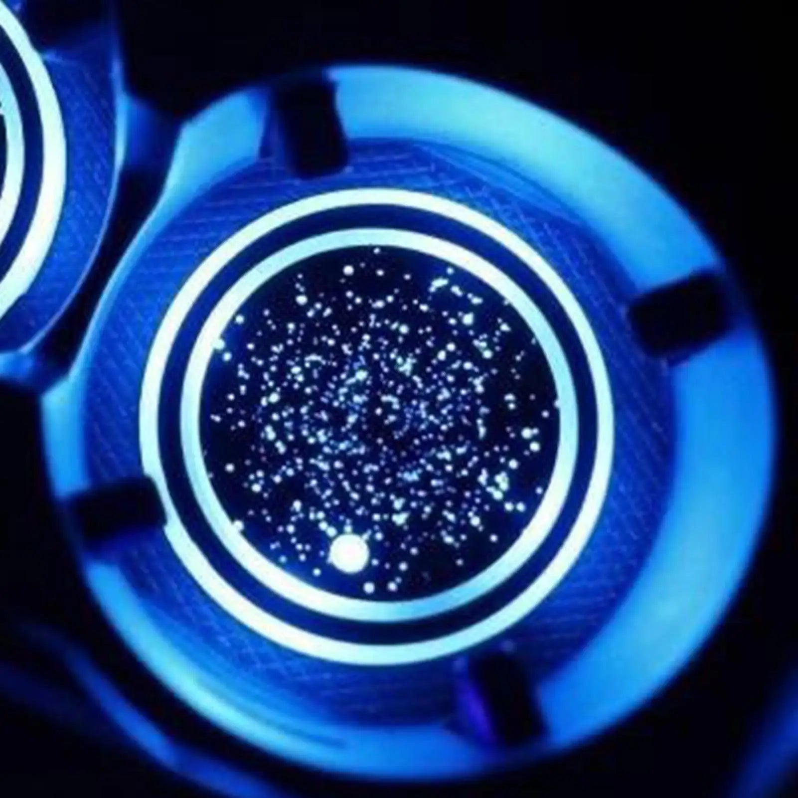 LED Cup Holder 7 Color Changing Decoration Pad Accessories Led Car Coasters for Truck Vehicles Automotive Indoor Interior Qme