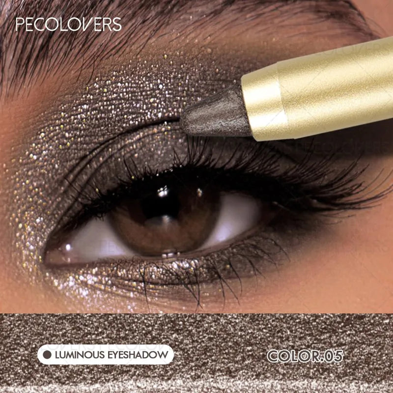 Gold Tube Eye Shadow Pen, Multi-color Selection, Eye Highlights, Brightening Eyes, Waterproof and Sweatproof, Eye Cosmetics Qme 05