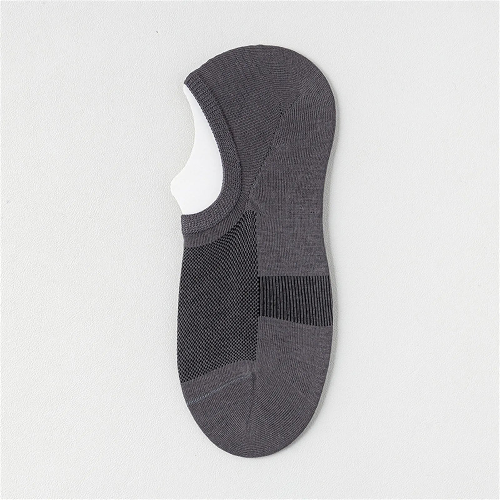 Men's Thin Mesh Boat Socks Non-slip Cotton sweat-absorbent and Odor-resistant Casual Low Cut Socke Sports Breathable Socks Qme 1pc Dark Gray One Size