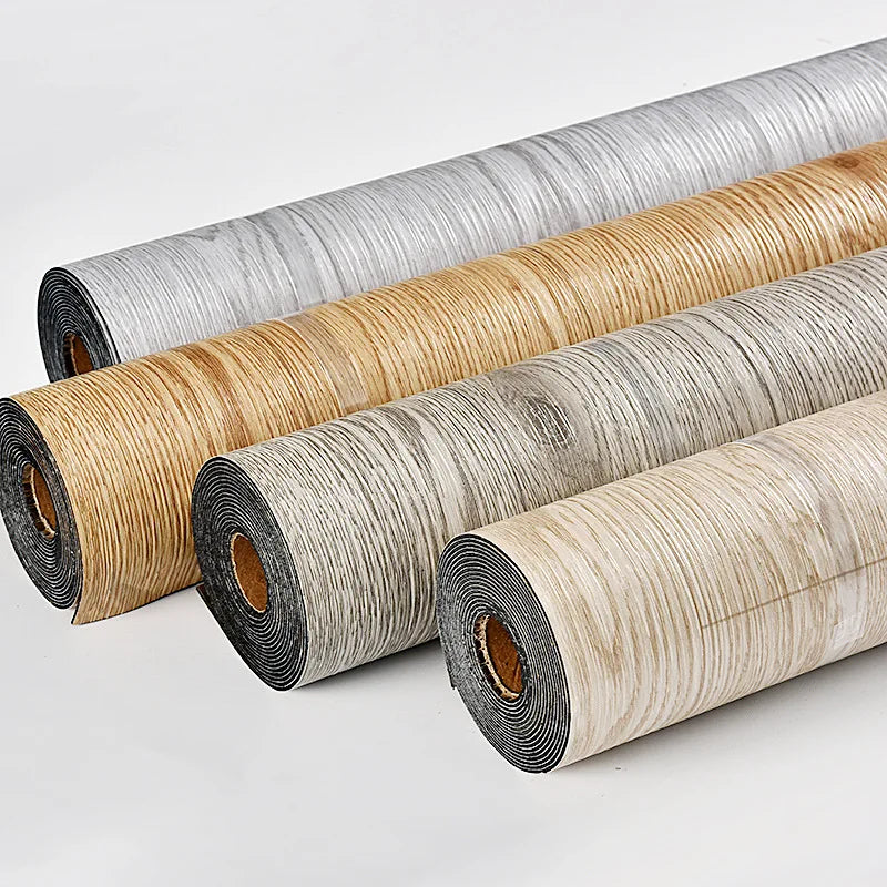 Wood Grain Decorative Wallpaper Self Adhesive Waterproof Wall Qme