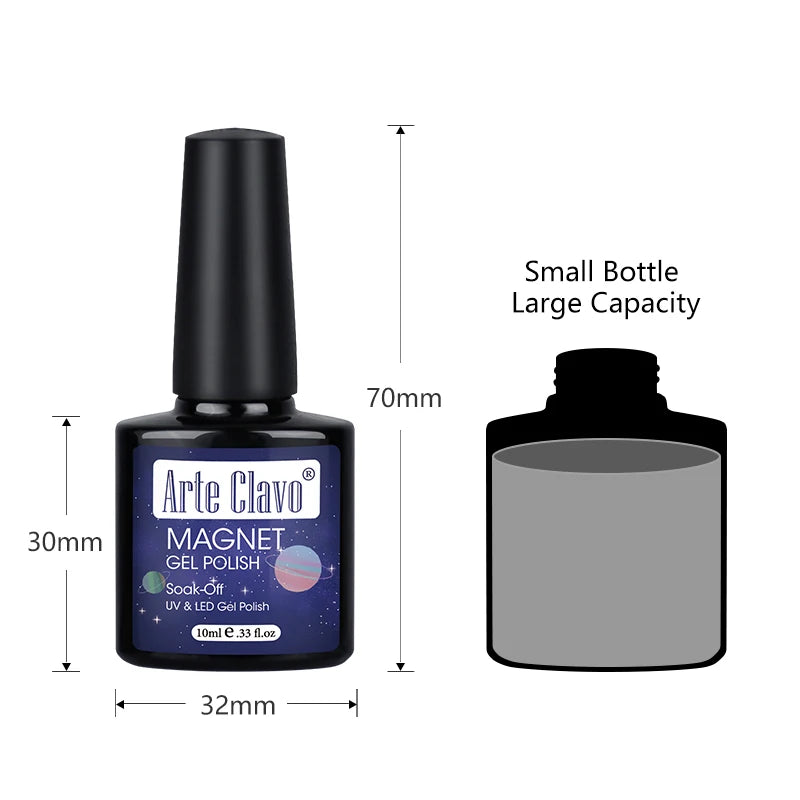 Arte Clavo Cat Eye Magnetic Gel Polish Green Red Semi Permanent Soak Qme