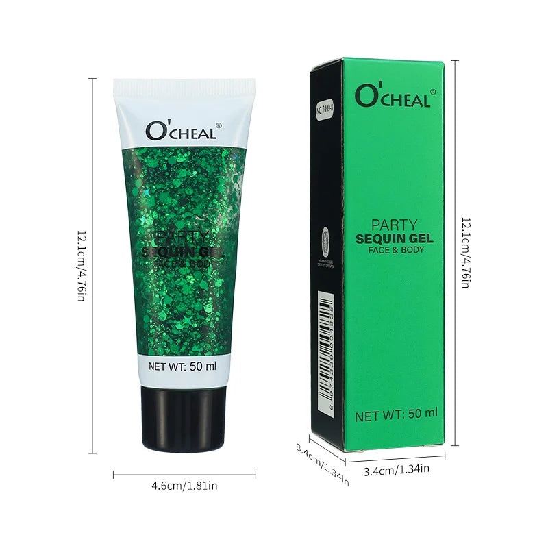 Party Sequin Gel Waterproof Sweat Proof Durable Shiny Creates Amazing Qme