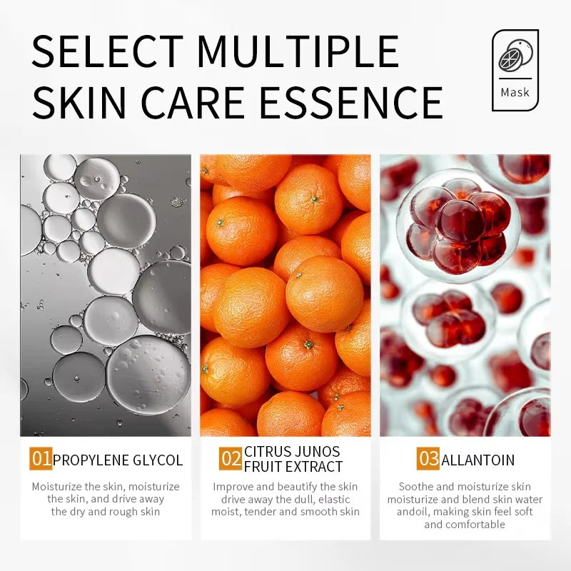 Vitamin C facial Mask Remove Blackheads Shrink Pores Whitening Skin Soothing Moisturizing Korean Skincare Products Qme