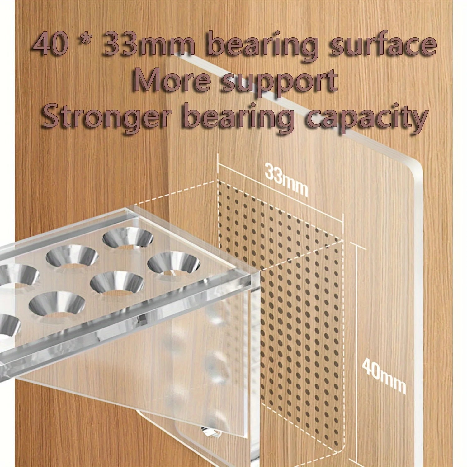 Punch Free Clear Acrylic Shelf Support Brackets, Adhesive Layer Board Holders for Wardrobe Cabinet Qme