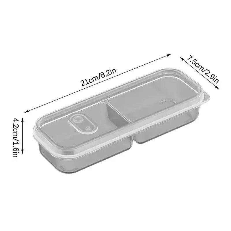 2 3-Compartment Refrigerated Storage Refrigerator Box Packed Meal Qme