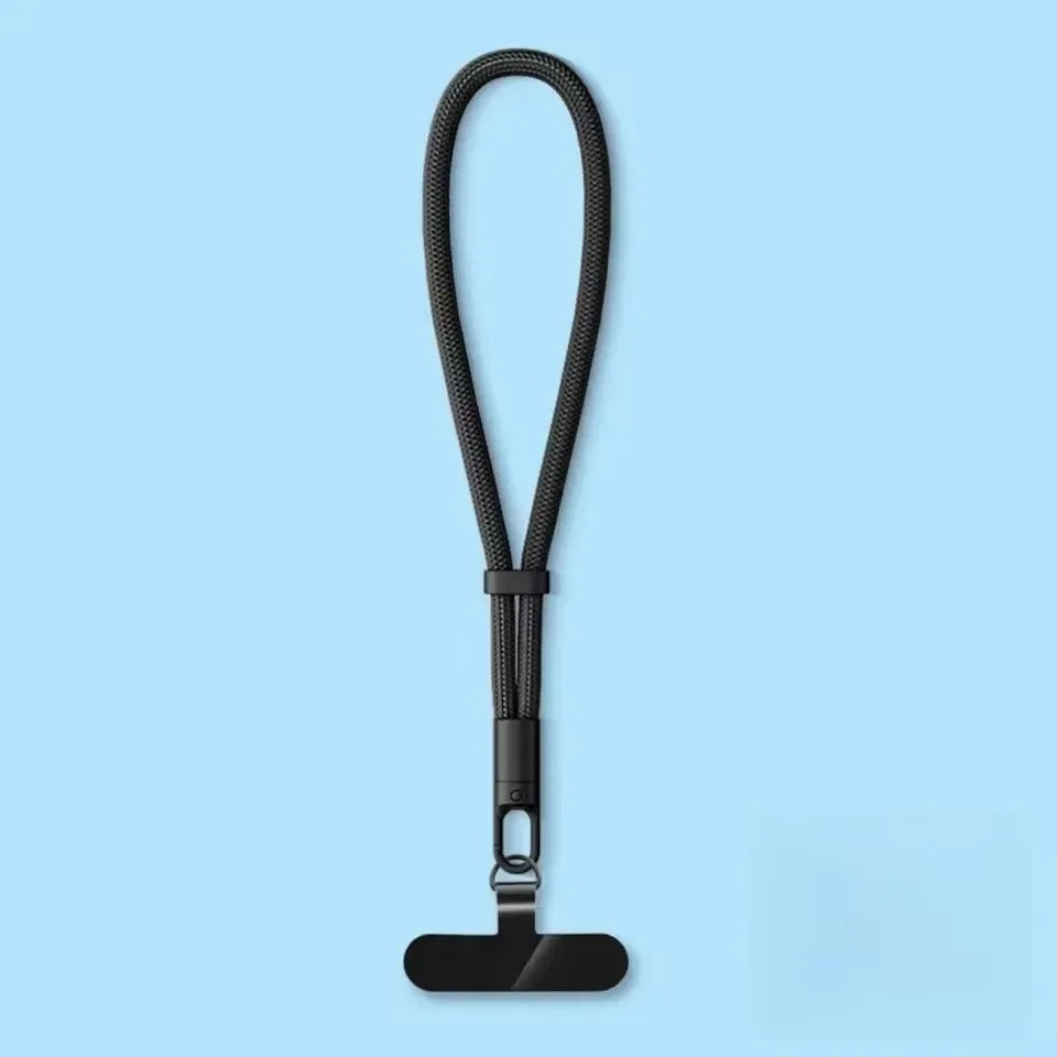 Universal Phone Lanyard with Clip Upgraded Anti-Drop 360° Rotation Adjustable Wrist Strap for All Phone Cases Qme Black Set