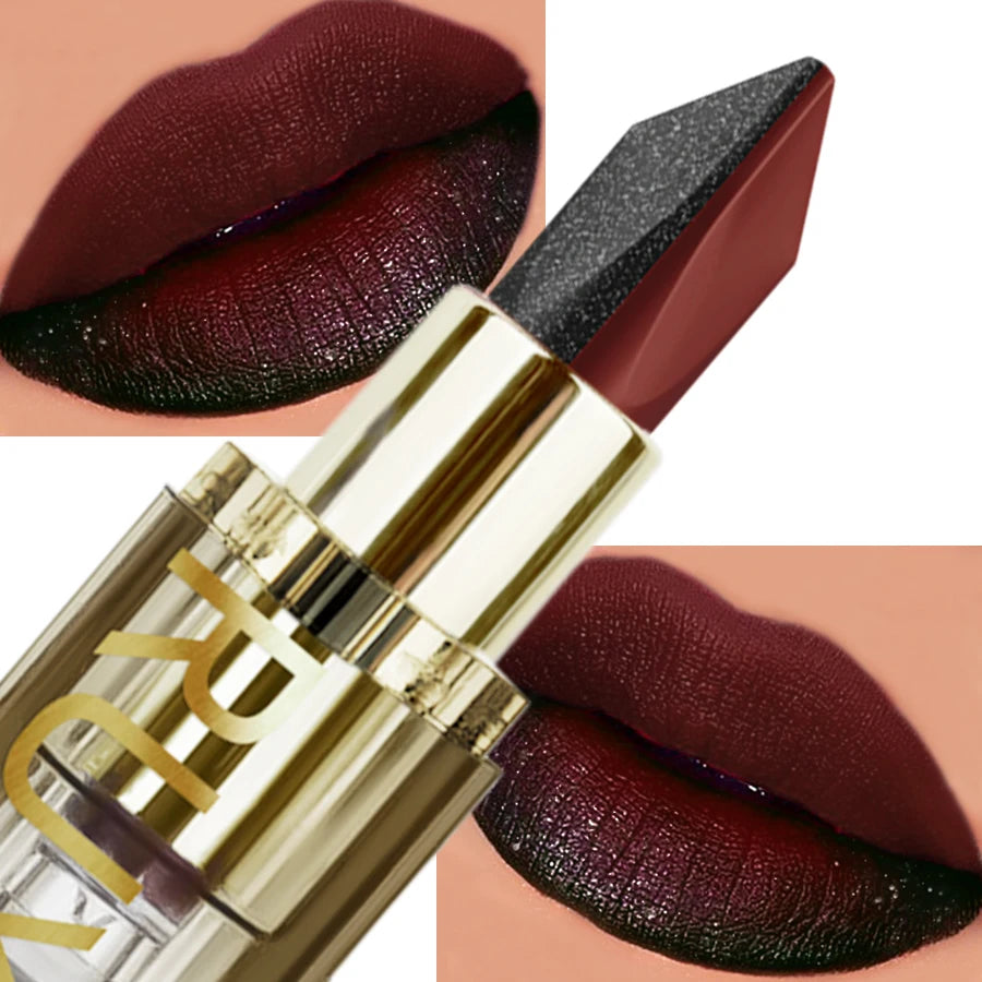 Glitter Waterproof Two-tone Lipstick Matte Non-stick Pearlescent Qme 103