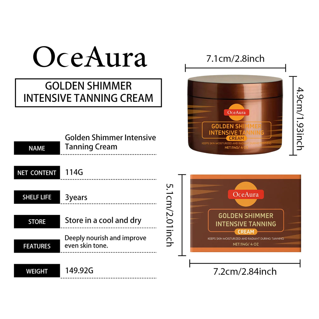 Intensive Tanning Gel & Cream Set Accelerator Bronzing Dark Skin Long Lasting Moisturizing Face Body Sunless Self Tanning Cream Qme Tanning Cream