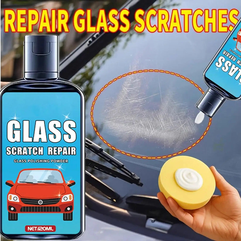 NEW Window Scratch Remover 120ml Window Scratch Repair With Sponge Auto Glass Polishing Liquid For Detailing Automotive Garage Qme