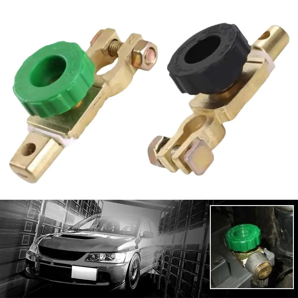 1PCS Heavy Duty Battery Disconnect Isolator Cut Off Switch 12V 24V Green 17MM Fits Standard Negative Terminal Car Accessories Qme