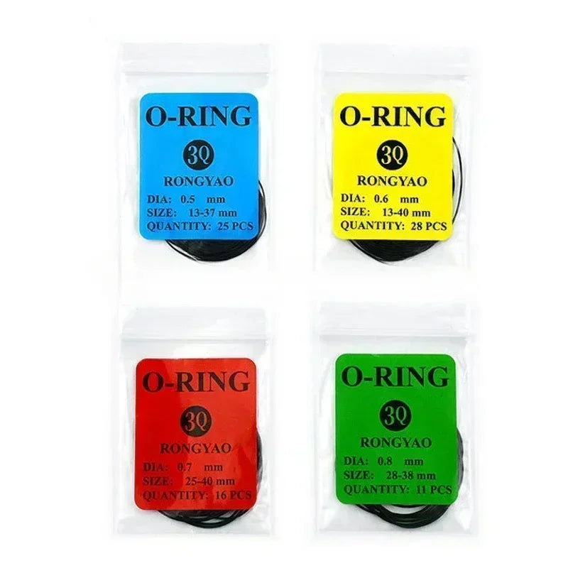 Watch Repair Tools 1box Watch Case Rubber Waterproof O-Ring Oil-resistant Watch Bottom Cover Gasket 0.5/0.6mm O-Ring Seal Gasket Qme