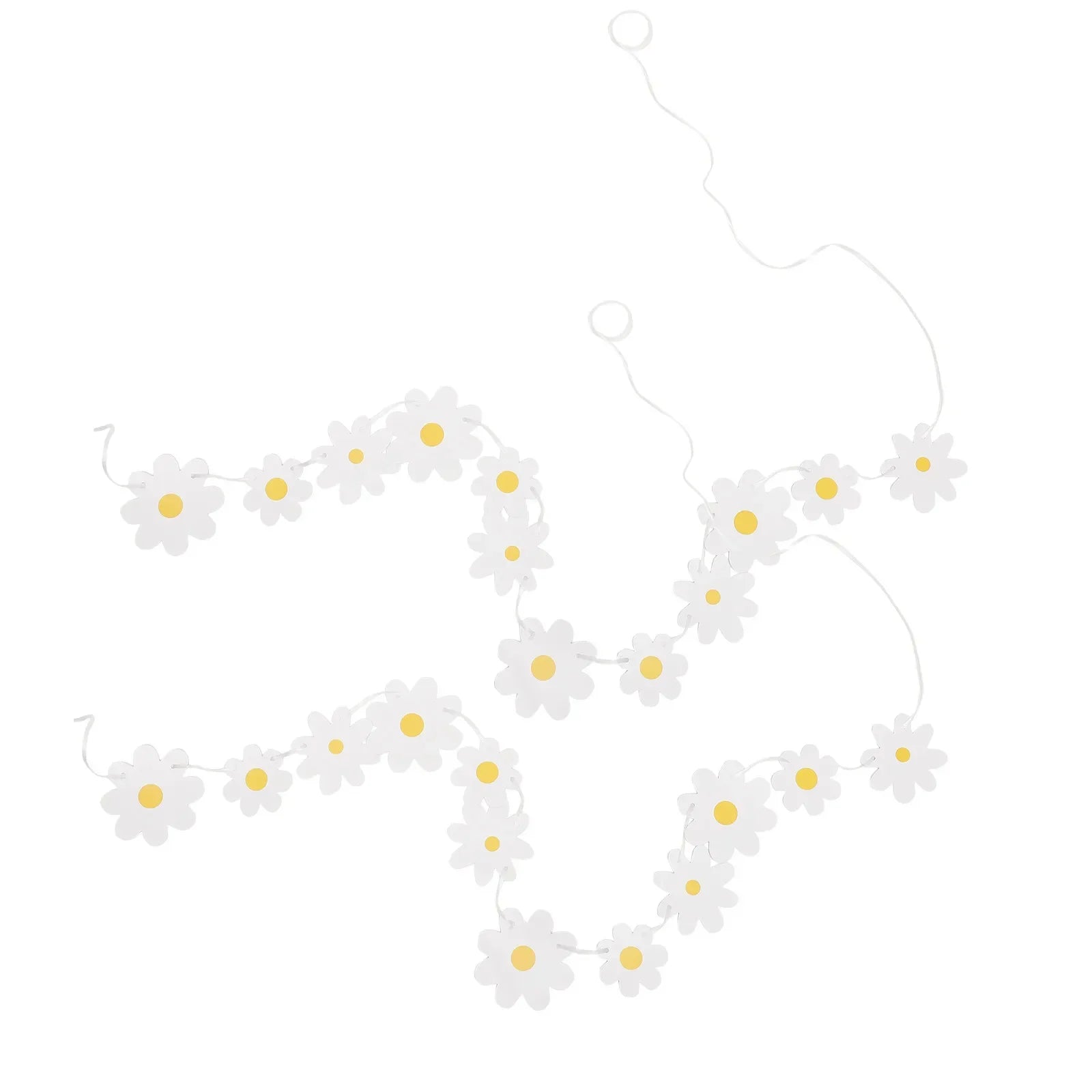 2Pcs Birthday Party Banner Flower Garland Chrysanthemum Paper Decoration Reusable Hanging Party Decorations for Wall Window Qme 2pc
